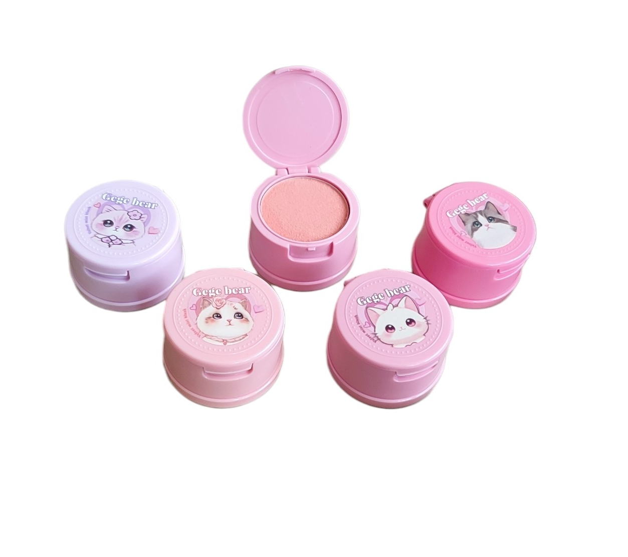 رژگونه پددار Gege bear طرح گربه